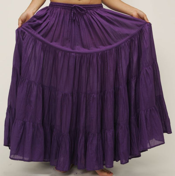 Purple Seven 7 Yard Cotton Belly Dance Skirt