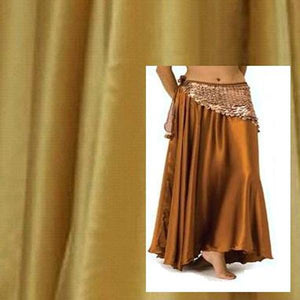 Gold Satin Belly Dance Circle Skirt