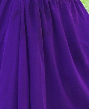 Purple Double Layer 2 Tier Chiffon Belly Dance Skirt